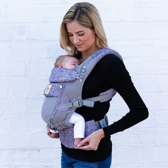 Porte Bébé - BreathBabyBag™ - Mauve Lavande - Paradis des Bébés