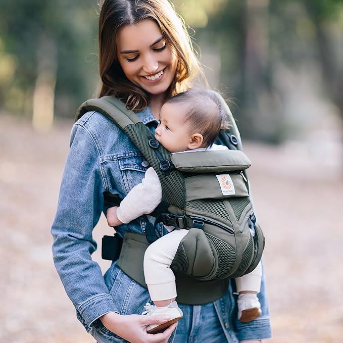 Porte Bébé - BreathBabyBag™ - Vert Olive - Paradis des Bébés